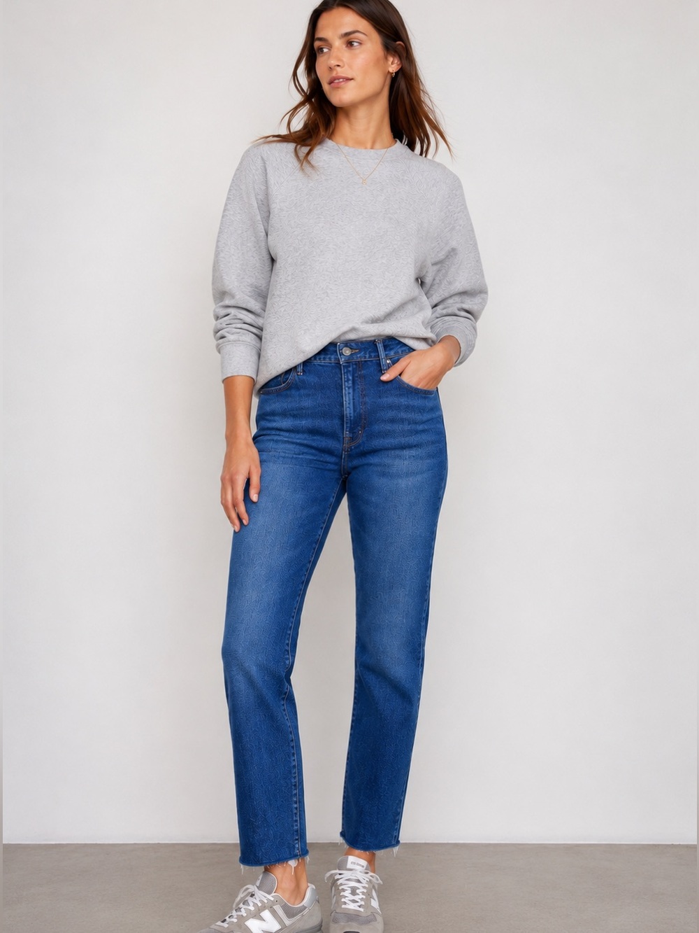 FRAME Le Super High Straight Jericho Jeans Raw Hem High Rise Size 26